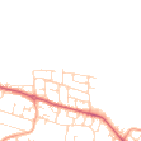 Daytime road noise heatmap for SS8 9FB