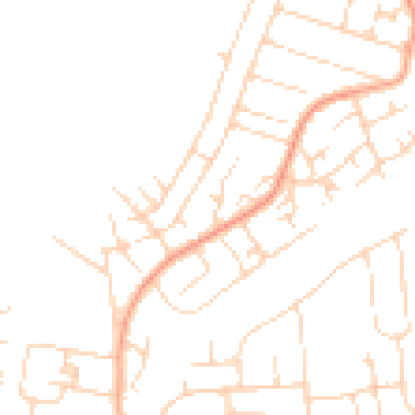 Daytime road noise heatmap for SS8 9QX
