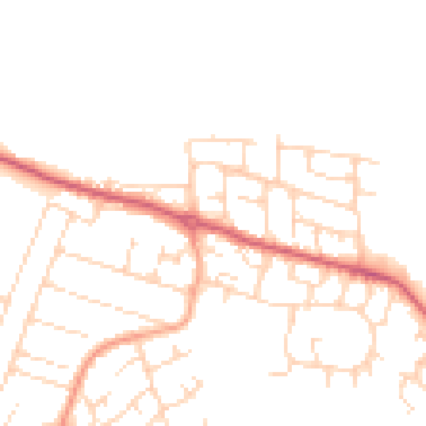 Daytime road noise heatmap for SS8 9RR