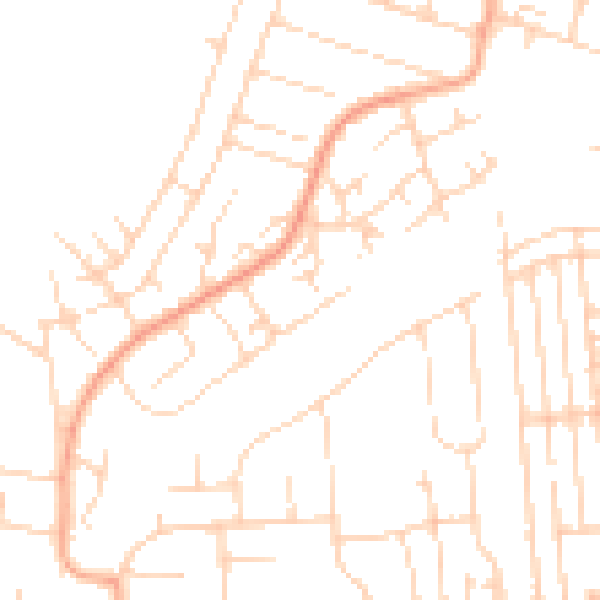 Daytime road noise heatmap for SS8 9TA