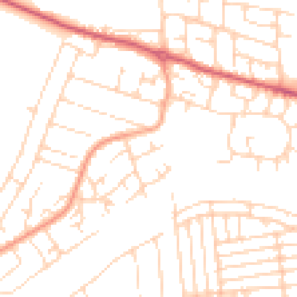 Daytime road noise heatmap for SS8 9TY