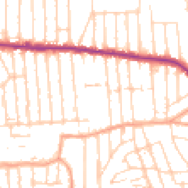 Daytime road noise heatmap for SS9 1NG