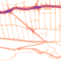 Daytime road noise heatmap for SS9 2LU