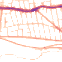 Daytime road noise heatmap for SS9 2NN
