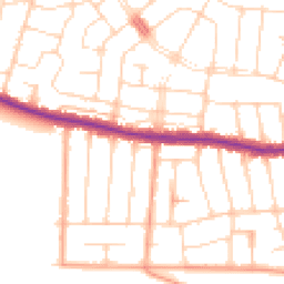 Daytime road noise heatmap for SS9 2QN