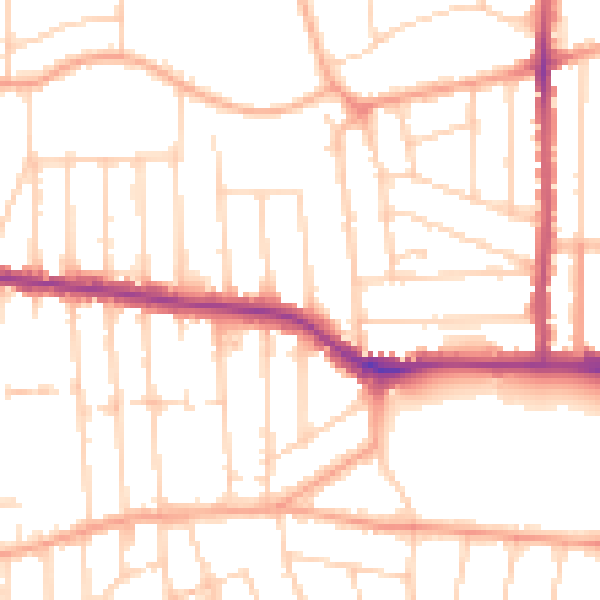 Daytime road noise heatmap for SS9 3LJ