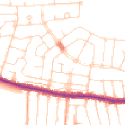 Daytime road noise heatmap for SS9 3QG