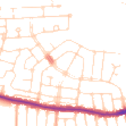 Daytime road noise heatmap for SS9 3SY