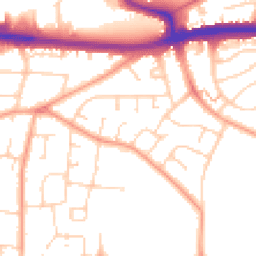 Daytime road noise heatmap for SS9 4AR