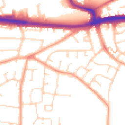 Daytime road noise heatmap for SS9 4AS