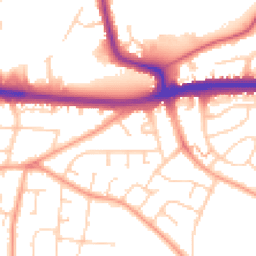 Daytime road noise heatmap for SS9 4BZ