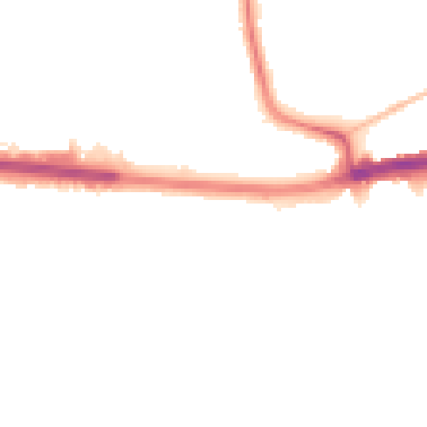 Night-time road noise heatmap for SS9 4DB