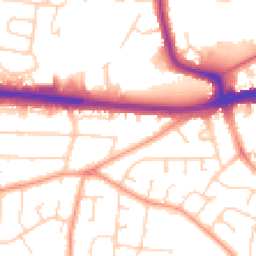 Daytime road noise heatmap for SS9 4DP