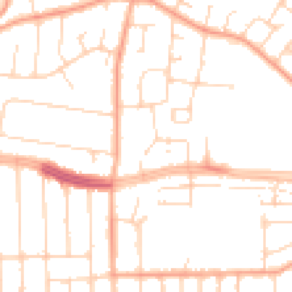 Daytime road noise heatmap for SS9 4HD