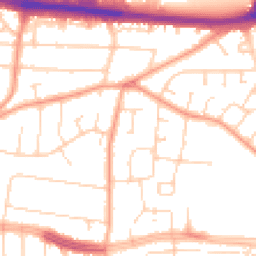 Daytime road noise heatmap for SS9 4JT