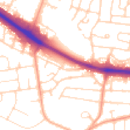 Daytime road noise heatmap for SS9 4RR