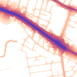 Daytime road noise heatmap for SS9 4SF