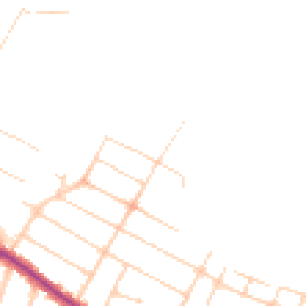Daytime road noise heatmap for SS9 5DQ