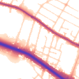 Daytime road noise heatmap for SS9 5EQ