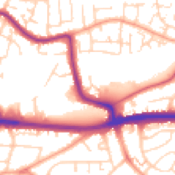 Daytime road noise heatmap for SS9 5FH