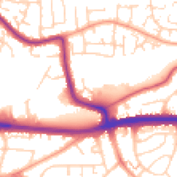 Daytime road noise heatmap for SS9 5FQ
