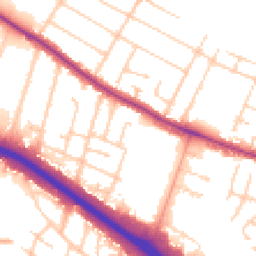 Daytime road noise heatmap for SS9 5HQ