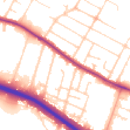 Daytime road noise heatmap for SS9 5HS