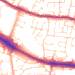 Daytime road noise heatmap for SS9 5NW