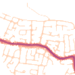 Daytime road noise heatmap for SS9 5QB