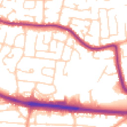 Daytime road noise heatmap for SS9 5XU