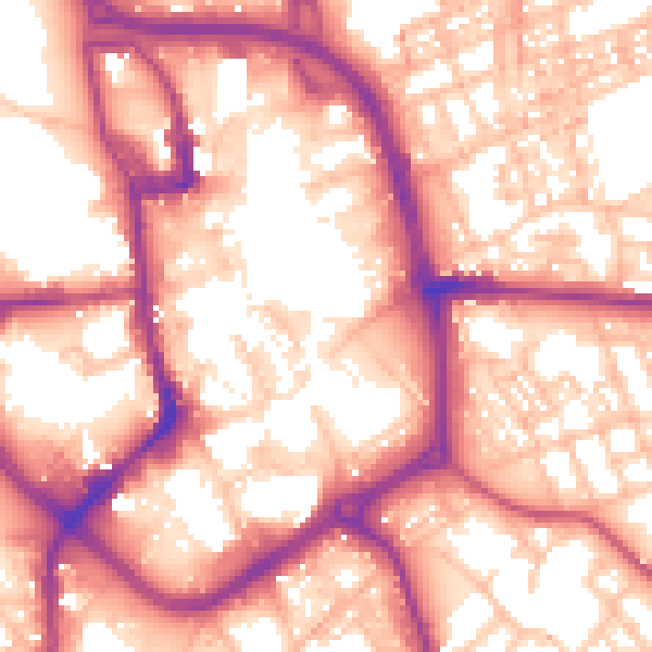 Daytime road noise heatmap for ST1 1AG