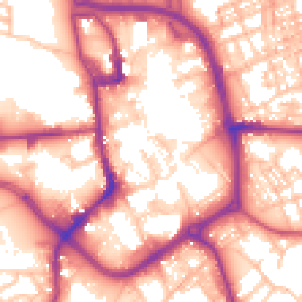Daytime road noise heatmap for ST1 1HL