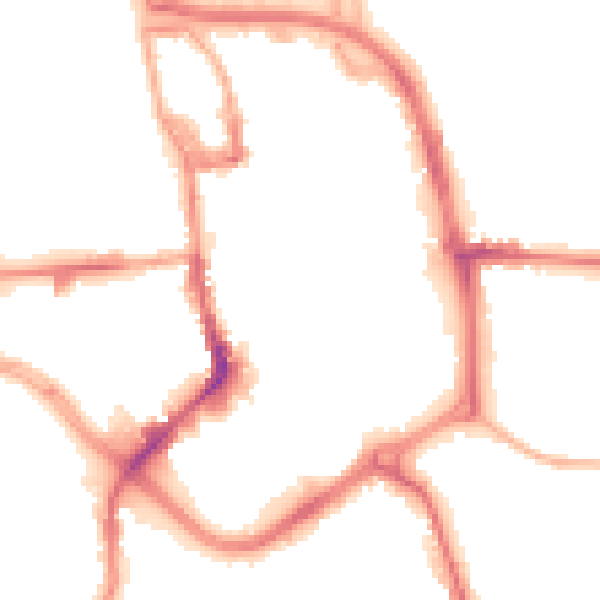 Night-time road noise heatmap for ST1 1HL