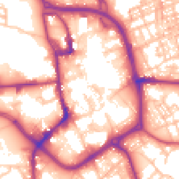 Daytime road noise heatmap for ST1 1JU