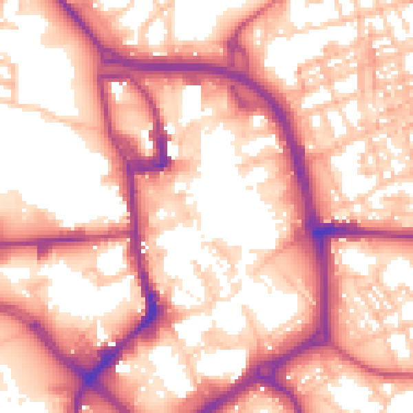 Daytime road noise heatmap for ST1 1LH