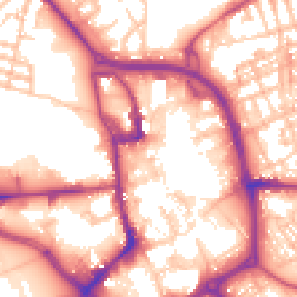 Daytime road noise heatmap for ST1 1LS
