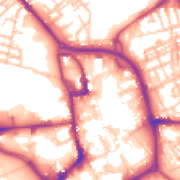 Daytime road noise heatmap for ST1 1LU