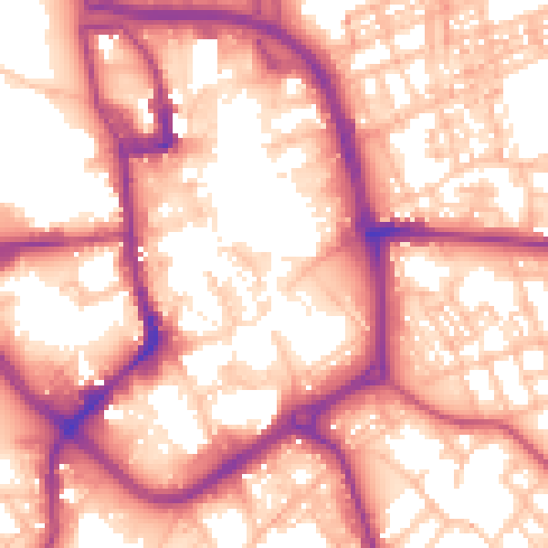 Daytime road noise heatmap for ST1 1LX