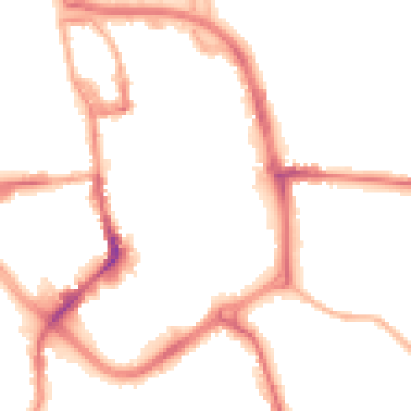 Night-time road noise heatmap for ST1 1LX