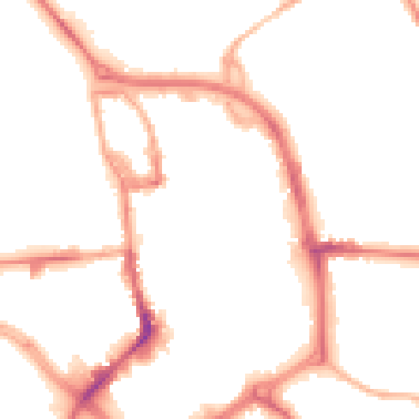 Night-time road noise heatmap for ST1 1PF