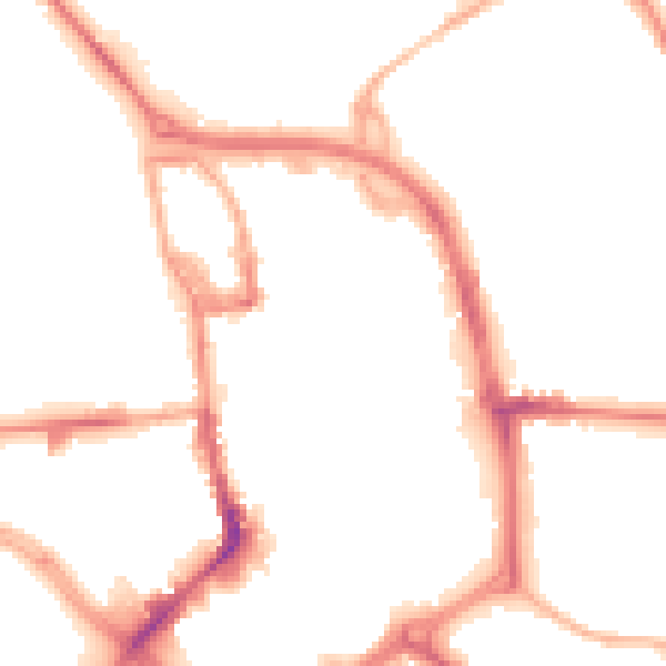 Night-time road noise heatmap for ST1 1PQ