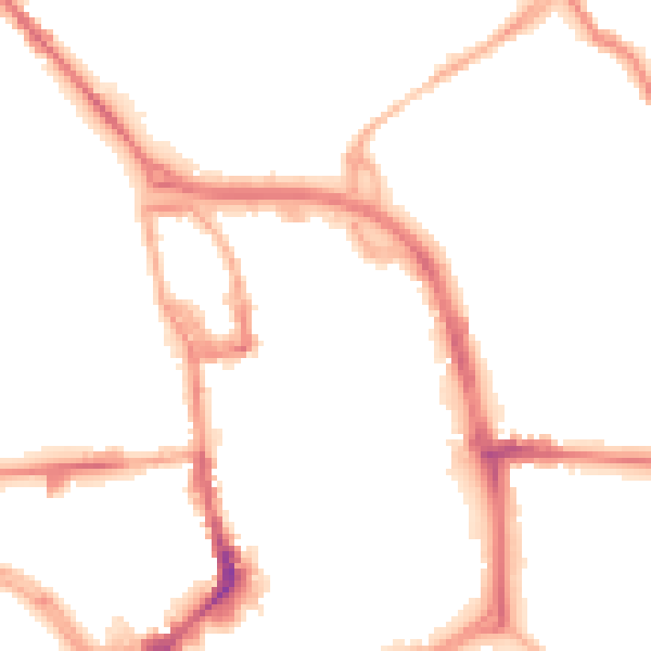 Night-time road noise heatmap for ST1 1PS