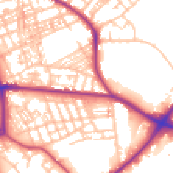 Daytime road noise heatmap for ST1 2AR