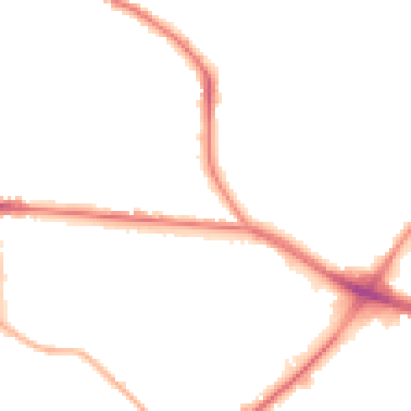 Night-time road noise heatmap for ST1 2BH