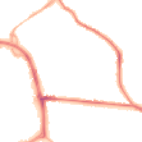 Night-time road noise heatmap for ST1 2DJ