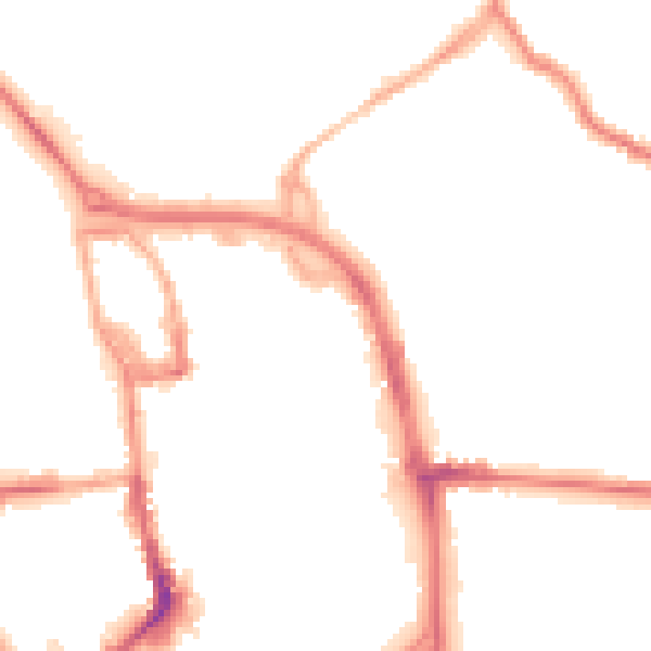 Night-time road noise heatmap for ST1 2EX