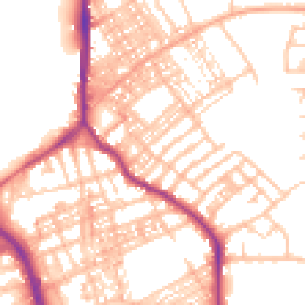 Daytime road noise heatmap for ST1 2NS