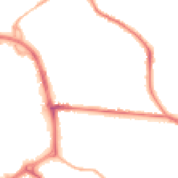 Night-time road noise heatmap for ST1 2NY
