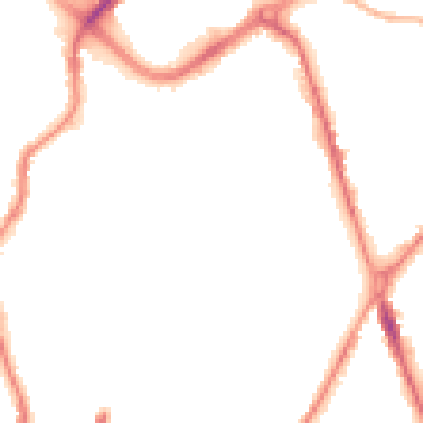 Night-time road noise heatmap for ST1 3BQ