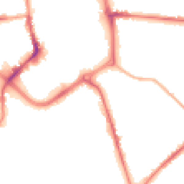Night-time road noise heatmap for ST1 3BY